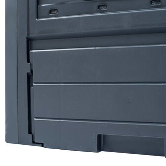 Compostbakken 3 st 780 L 60x60x73 cm grijs 6