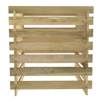 Tuincompostbak gelat 90x90x90 cm ge&iuml;mpregneerd grenenhout 3