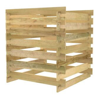 Tuincompostbak gelat 90x90x90 cm ge&iuml;mpregneerd grenenhout 4