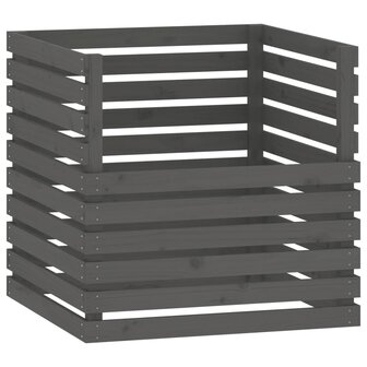 Compostbak 80x80x78 cm massief grenenhout grijs 2