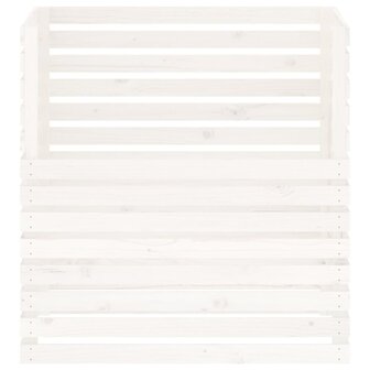 Compostbak 100x100x102 cm massief grenenhout wit 5