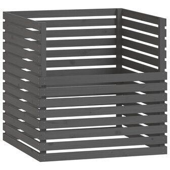 Compostbak 100x100x102 cm massief grenenhout grijs 2