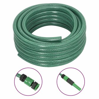 Tuinslang met koppelingsset 0,5&amp;apos;&amp;apos; 50 m PVC groen 1
