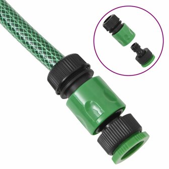 Tuinslang met koppelingsset 0,5&amp;apos;&amp;apos; 50 m PVC groen 6