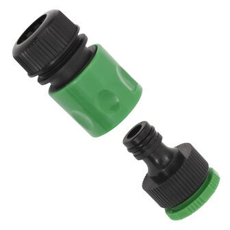 Tuinslang met koppelingsset 0,75&amp;apos;&amp;apos; 50 m PVC groen 9