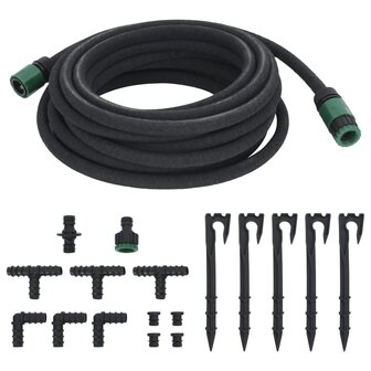 Druppelslang 0,6&amp;apos;&amp;apos; 10 m rubber zwart 3