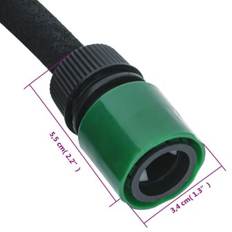 Druppelslang 0,6&amp;apos;&amp;apos; 25 m rubber zwart 9