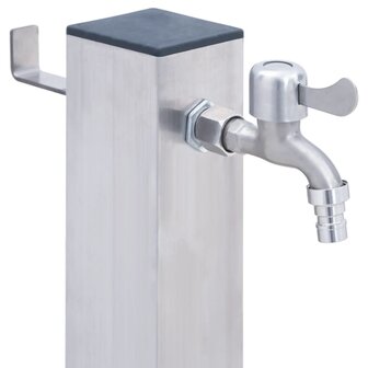 Waterzuil vierkant 40 cm roestvrij staal 5