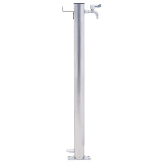 Waterzuil 100 cm roestvrij staal rond 3