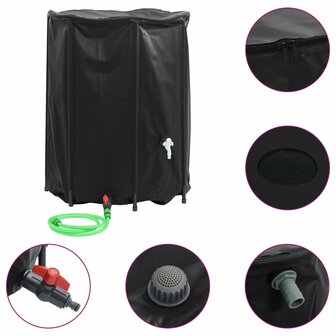 Watertank met kraan opvouwbaar 750 L PVC 2
