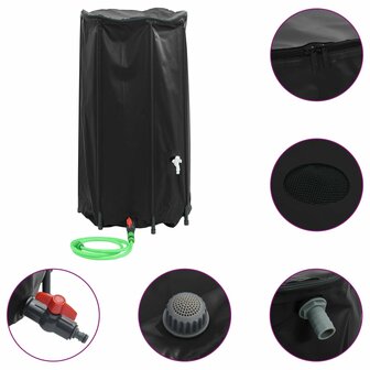 Watertank met kraan opvouwbaar 250 L PVC 2