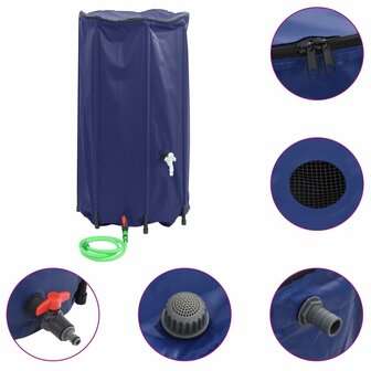 Watertank met kraan opvouwbaar 380 L PVC 2