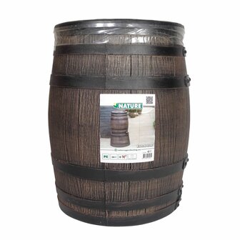 Nature Regenton met hout-look 50 L 38x49,5 cm bruin   2