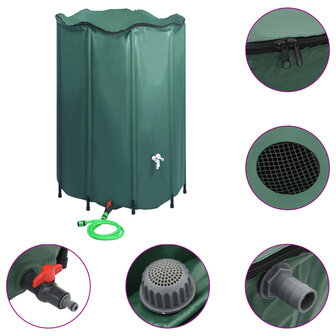 Regenton inklapbaar met tap 1250 L 1