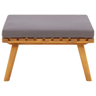 Tuinvoetenbank met kussen 60x60x29 cm massief acaciahout 3