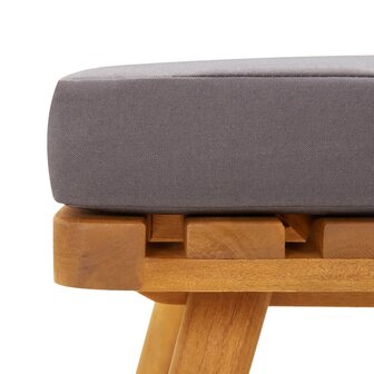 Tuinvoetenbank met kussen 60x60x29 cm massief acaciahout 5