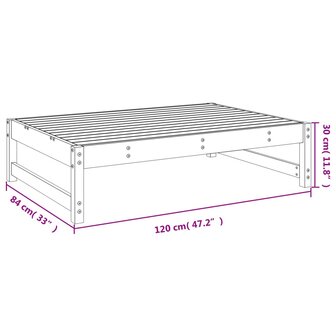 Tuinvoetenbank 120x80 cm massief grenenhout honingbruin 8
