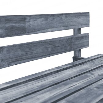 Tuinbank pallet met zandkleurige kussens grenenhout 5