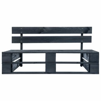 Tuinbank met zandkleurige kussens pallet grenenhout 4