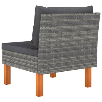 Middenbank poly rattan en massief eucalyptushout 4