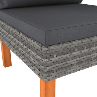 Middenbank poly rattan en massief eucalyptushout 5