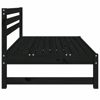 Tuinmiddenbank 120x80 cm massief grenenhout zwart 4