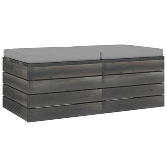 Tuinhockers 2 st met kussens pallet massief grenenhout 2