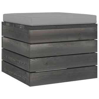 Tuinhockers 2 st met kussens pallet massief grenenhout 4