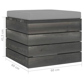 Tuinhockers 2 st met kussens pallet massief grenenhout 8