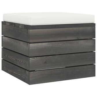 Tuinhockers 2 st met kussens pallet massief grenenhout 4
