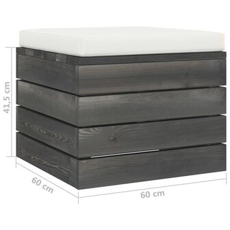 Tuinhockers 2 st met kussens pallet massief grenenhout 8