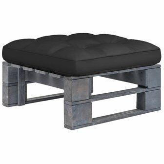 Tuinhocker pallet ge&iuml;mpregneerd grenenhout grijs 1