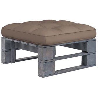 Tuinhocker pallet ge&iuml;mpregneerd grenenhout grijs 1