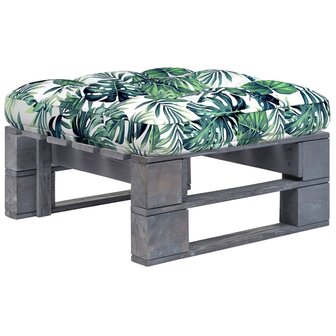 Tuinhocker pallet ge&iuml;mpregneerd grenenhout grijs 1
