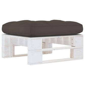 Tuinhocker pallet ge&iuml;mpregneerd grenenhout wit 1