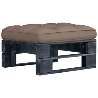 Tuinhocker pallet zwart ge&iuml;mpregneerd grenenhout 1