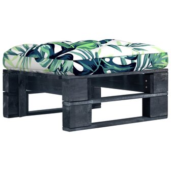 Tuinhocker pallet zwart ge&iuml;mpregneerd grenenhout 1