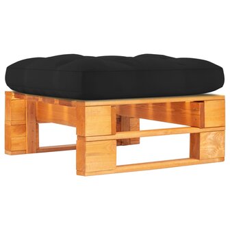 Tuinhocker pallet honingbruin ge&iuml;mpregneerd grenenhout 1