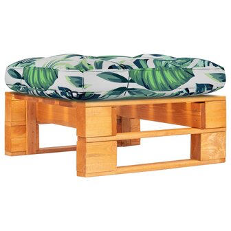Tuinhocker pallet honingbruin ge&iuml;mpregneerd grenenhout 1
