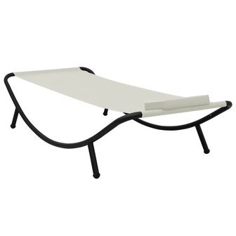 Tuinbed 200x90 cm staal cr&egrave;me 2