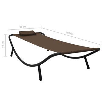Tuinbed 200x90 cm staal bruin 7