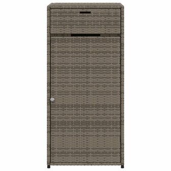 Tuinkast 55x55x111 cm poly rattan grijs 7