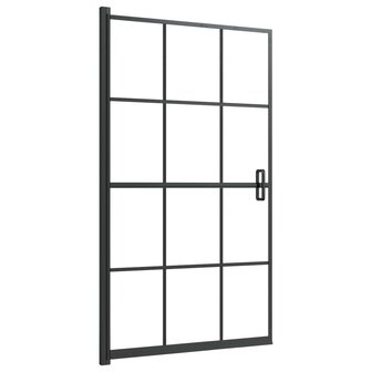 Douchewand 80x140 cm ESG zwart 2