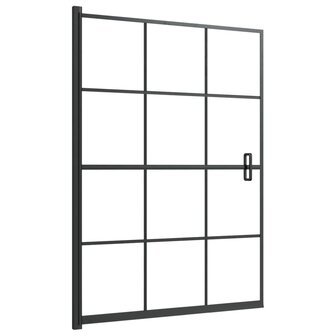Douchewand 100x140 cm ESG zwart 2