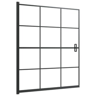 Douchewand 116x140 cm ESG zwart 2