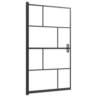 Douchewand 80x140 cm ESG zwart 2