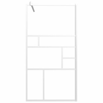 Inloopdouchewand 100x195 cm ESG-glas wit 3