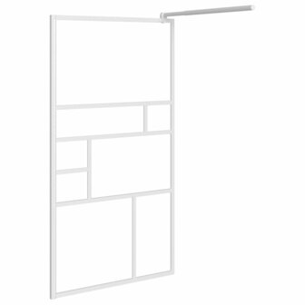 Inloopdouchewand 100x195 cm ESG-glas wit 4