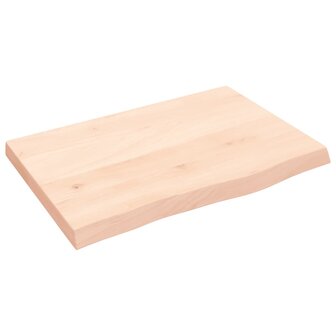 Wastafelblad 60x40x(2-4) cm onbehandeld massief hout 2
