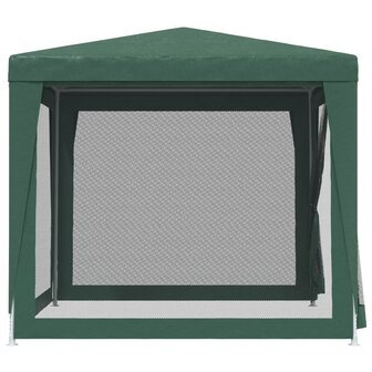 Partytent met 4 mesh zijwanden 2,5x2,5 m HDPE groen 4